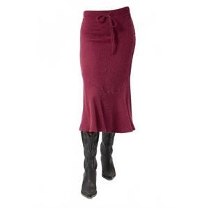 NEW KYLIE PAIGE maura midi skirt in wine